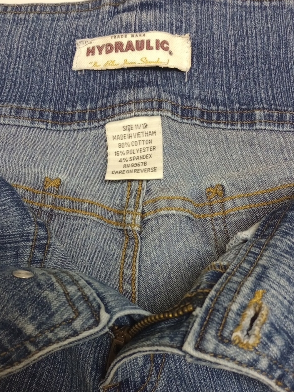 Y2K 90'S HYDRAULIC VINTAGE BELTED BOOT CUT WIDE LEG MEDIUM RISE JEANS RARE - Picture 11 of 12